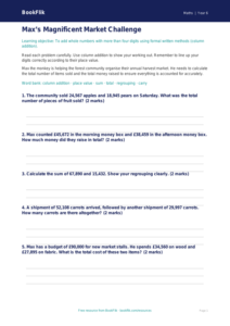 Free Addition Worksheet | Year 6 Core | BookFlik