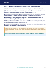 Free Algebra Poster | Year 6 Core | BookFlik