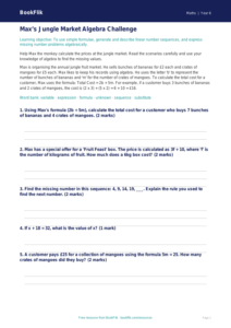 Free Algebra Track Sheet | Year 6 Core | BookFlik