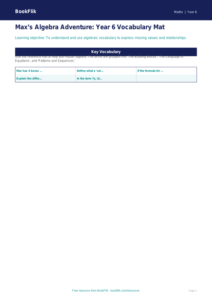 Free Algebra Word Mat | Year 6 Core | BookFlik