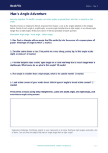 Free Angles Activity Sheet | Year 3 Core | BookFlik