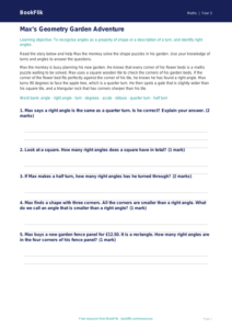 Free Angles Track Sheet | Year 3 Math Worksheet | BookFlik