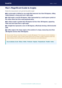 Free Angles Poster | Year 5 Greater Depth | BookFlik