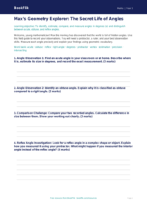 Free Angles Template | Year 5 Greater Depth | BookFlik