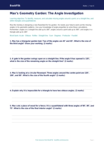Free Angles Activity Sheet | Year 6 Core | BookFlik