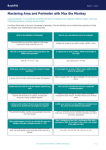 Free Area And Perimeter Flashcards | Year 5 Greater Depth | BookFlik