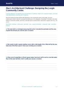 Free Area And Perimeter Template | Year 5 Greater Depth | BookFlik
