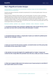 Free Area And Perimeter Track Sheet | Year 5 Greater Depth | BookFlik