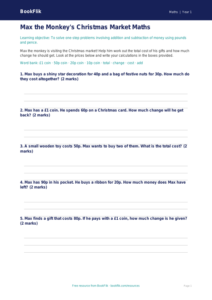Free Christmas Maths Activity Sheet | Year 1 Core | BookFlik