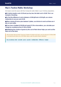Free Christmas Maths Poster | Year 3 Core | BookFlik