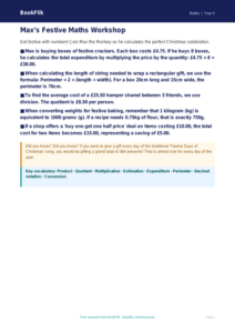 Free Christmas Maths Poster | Year 5 Greater Depth | BookFlik