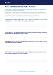Free Christmas Maths Template | Year 6 Core | BookFlik