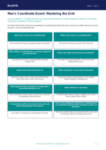 Free Coordinates Flashcards | Year 5 Greater Depth | BookFlik