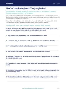 Free Coordinates Quiz | Year 5 Greater Depth | BookFlik