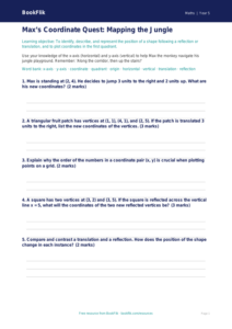 Free Coordinates Worksheet | Year 5 Greater Depth | BookFlik