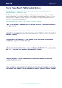 Free Cube Numbers Activity Sheet | Year 5 Greater Depth | BookFlik