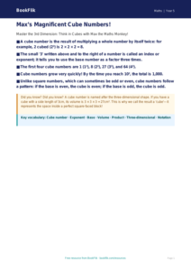 Free Cube Numbers Poster | Year 5 Greater Depth | BookFlik
