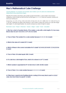Free Cube Numbers Quiz | Year 5 Greater Depth | BookFlik