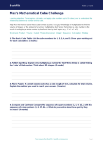 Free Cube Numbers Template | Year 5 Greater Depth | BookFlik