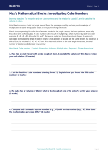 Free Cube Numbers Track Sheet | Year 5 Greater Depth | BookFlik