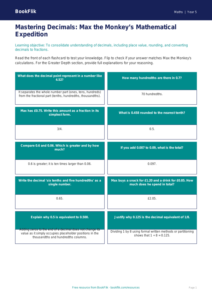 Free Decimals Flashcards | Year 5 Greater Depth | BookFlik