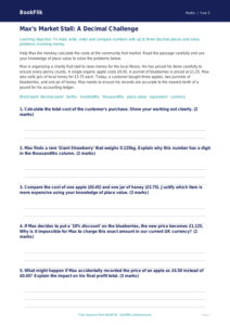 Free Decimals Track Sheet | Year 5 Greater Depth | BookFlik