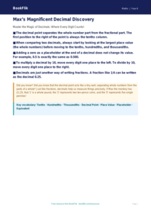 Free Decimals Poster | Year 6 Core | BookFlik