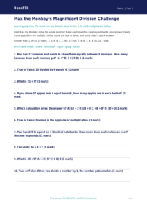 Free Division Quiz | Year 3 Core | BookFlik