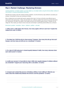Free Division Track Sheet | Year 5 Greater Depth | BookFlik