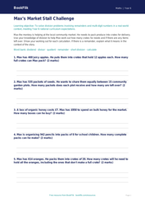 Free Division Activity Sheet | Year 6 Core | BookFlik