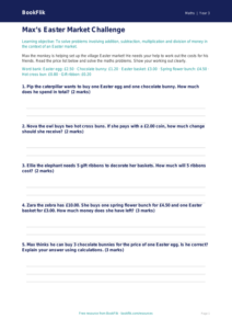 Free Easter Maths Activity Sheet | Year 3 Core | BookFlik