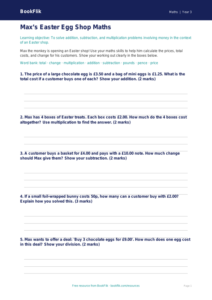 Free Easter Maths Template | Year 3 Core | BookFlik