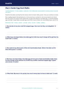 Free Easter Maths Track Sheet | Year 3 Core | BookFlik