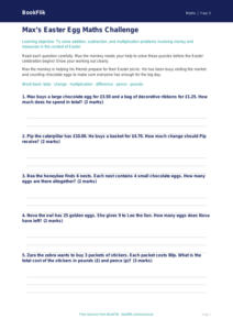 Free Easter Maths Worksheet | Year 3 Core | BookFlik