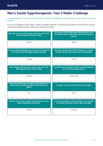Free Easter Maths Flashcards | Year 5 Greater Depth | BookFlik