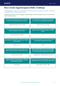 Free Easter Maths Flashcards | Year 6 Core | BookFlik