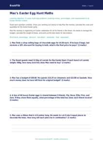 Free Easter Maths Worksheet | Year 6 Core | BookFlik