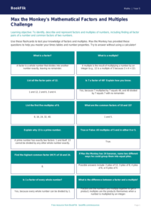Free Factors And Multiples Flashcards | Year 5 Greater Depth | BookFlik