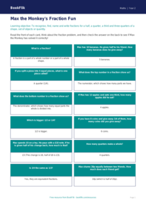 Free Fractions Flashcards | Year 2 Core | BookFlik