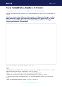 Free Fractions Drawing Sheet | Year 3 Core | BookFlik