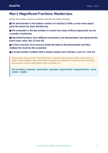Free Fractions Poster | Year 5 Greater Depth | BookFlik