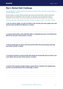 Free Fractions Activity Sheet | Year 6 Core | BookFlik