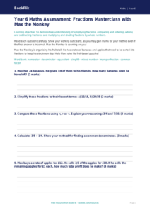 Free Fractions Assessment | Year 6 Core | BookFlik