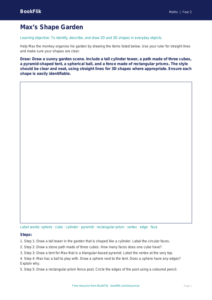 Free Geometry Drawing Sheet | Year 2 Core | BookFlik