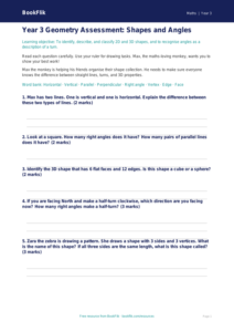 Free Geometry Assessment | Year 3 Core | BookFlik