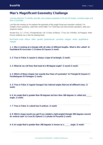 Free Geometry Quiz | Year 5 Greater Depth | BookFlik