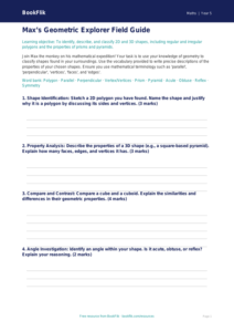 Free Geometry Template | Year 5 Greater Depth | BookFlik