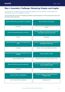Free Geometry Flashcards | Year 6 Core | BookFlik