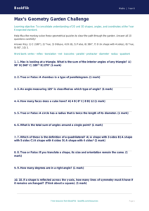 Free Geometry Quiz | Year 6 Core | BookFlik