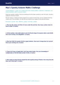 Free Halloween Maths Assessment | Year 3 Core | BookFlik